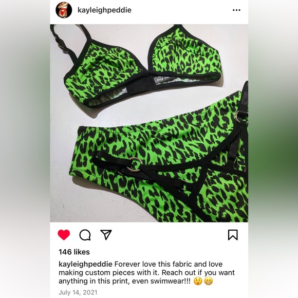 32c Custom Leopard Lingerie Set - Kayleigh Peddie - Picture 3 of 3